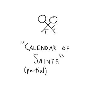 calendar of saints (incomplete) (2022~2023)