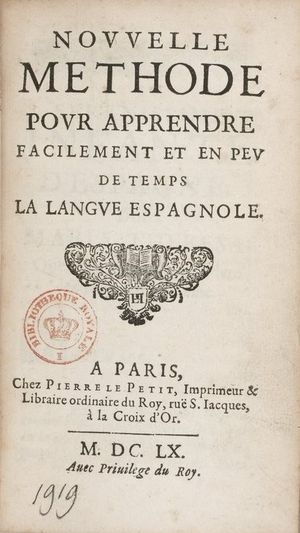 Nouvelle méthode pour apprendre facilement et en peu de temps la langue espagnole