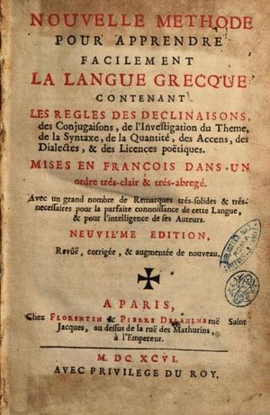 Nouvelle méthode pour apprendre facilement la langue grecque
