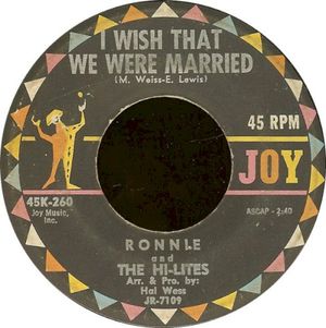 I Wish That We Were Married (Single)