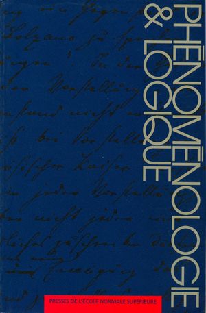 Phénoménologie et logique