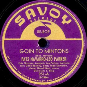 Goin to Mintons / Half-Nelson (Single)