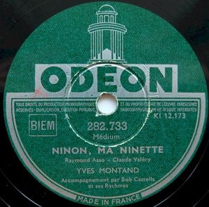 Ninon, ma Ninette / C'est pas une chanson d'amour (Single)
