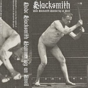 Nude Blacksmith Hammering an Anvil