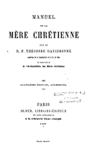 Manuel de la Mère chrétienne
