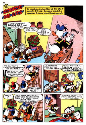 Course de lit - Donald Duck