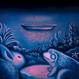 Night Fishing on a Calm Lake