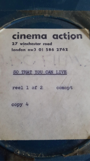 So That You Can Live