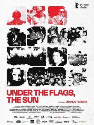 Derrière les drapeaux, le soleil