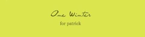 "One Winter" mix tape (The Perks of Being a Wallflower)
