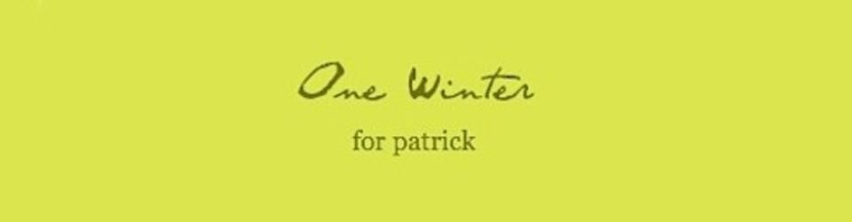Cover "One Winter" mix tape (The Perks of Being a Wallflower)