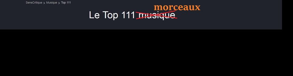 Cover Top 111 Morceaux (ou presque) [update 30/12/2023]