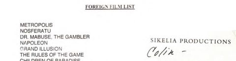 Liste des films «étrangers» conseillés par Martin Scorsese