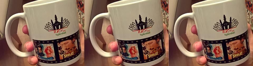 Cover films indiens imprimés sur la mug officielle de l'IUCR 2017 Hyderabad