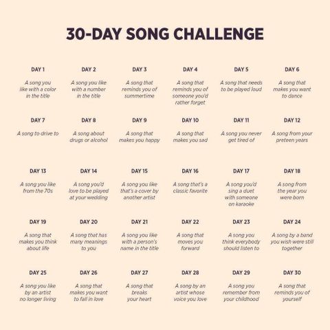 31 days song challenge