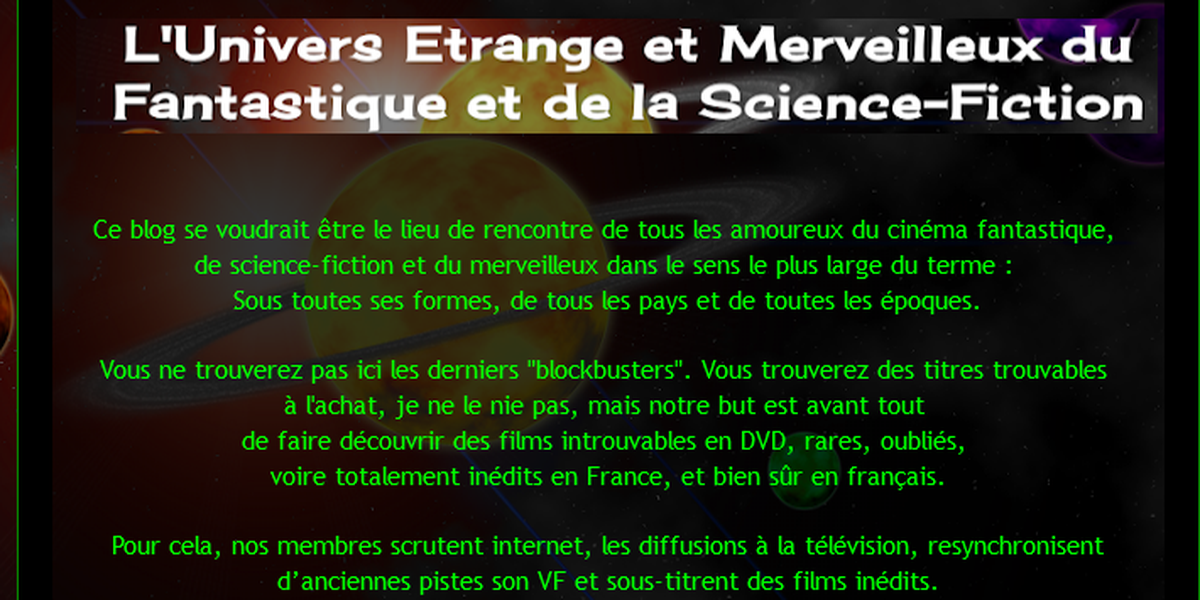L'univers étrange Et Merveilleux Du Fantastique Et De La Science-fiction MuadDib: L'Univers Etrange et Merveilleux du Fantastique et de la